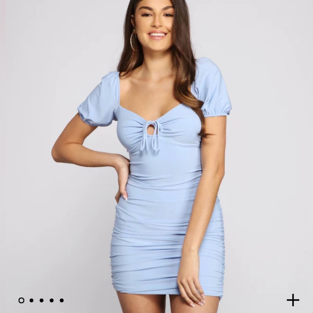 NWT Ruched Knit Mini Dress